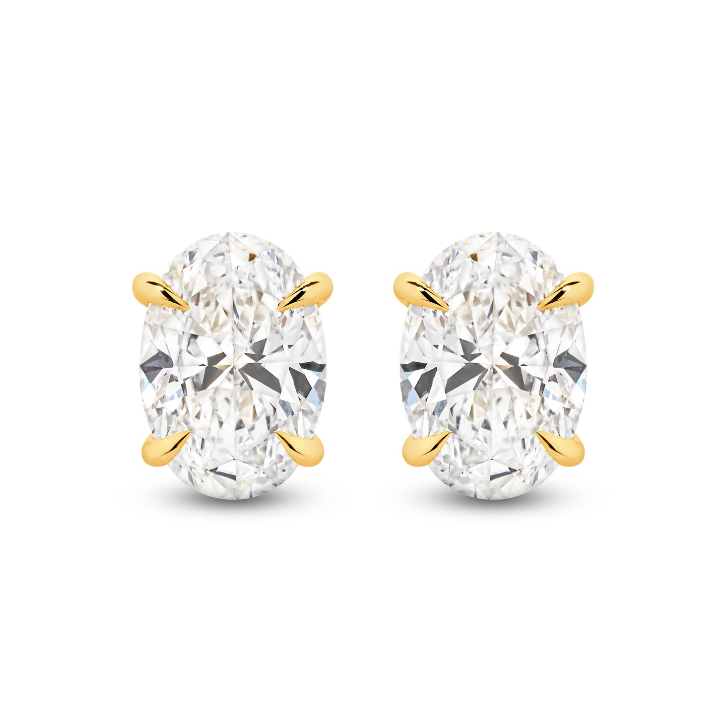 2.8ct LG Oval Cut Stud Earrings