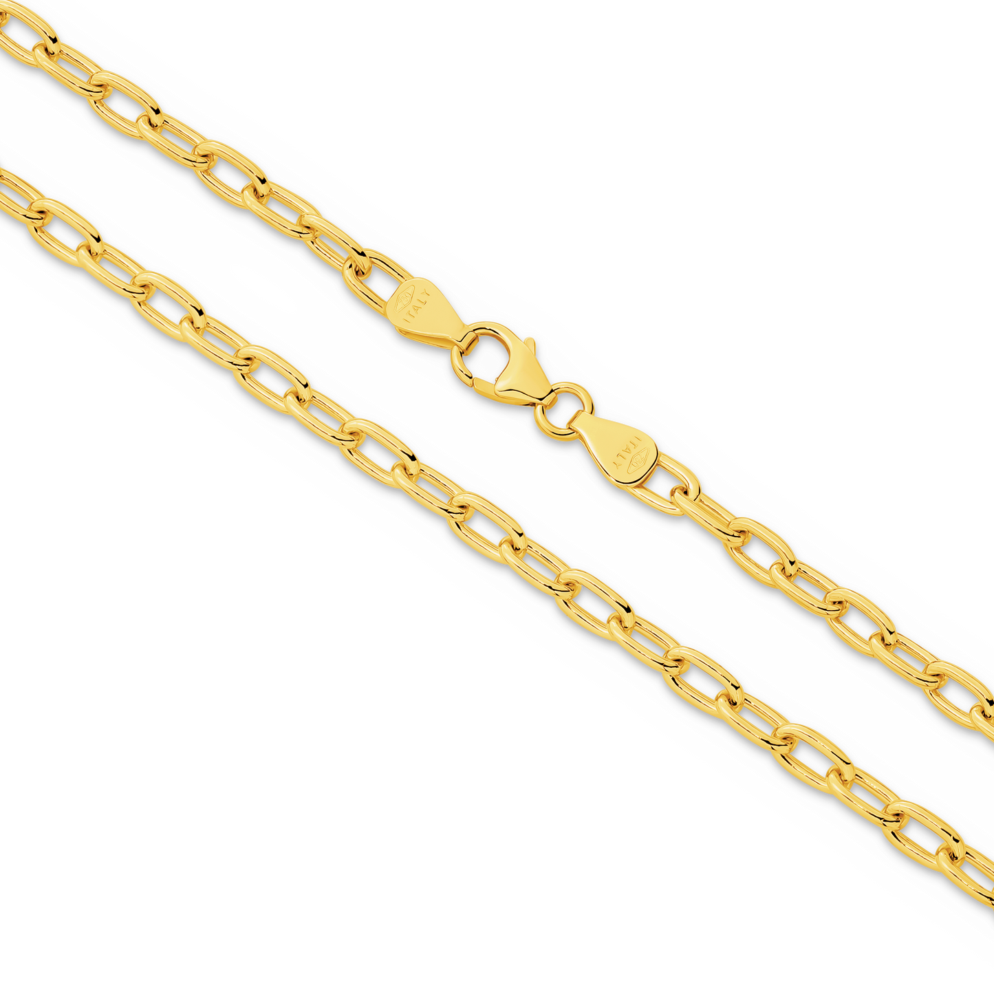 Yellow Gold Paperclip Chain