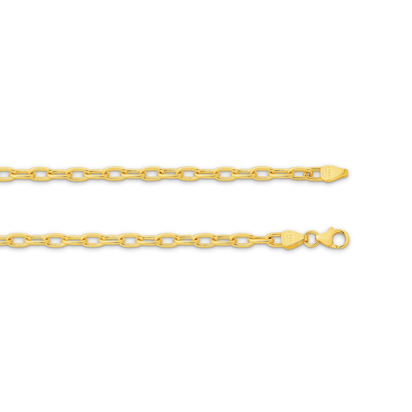 Yellow Gold Paperclip Chain