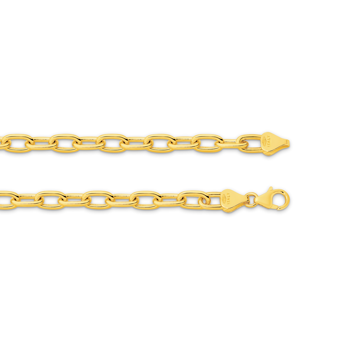 Yellow Gold Paperclip Chain