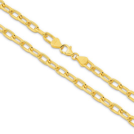 Yellow Gold Paperclip Chain