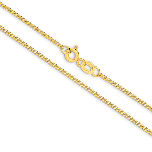 Yellow Gold Diamond Cut Curb Chain