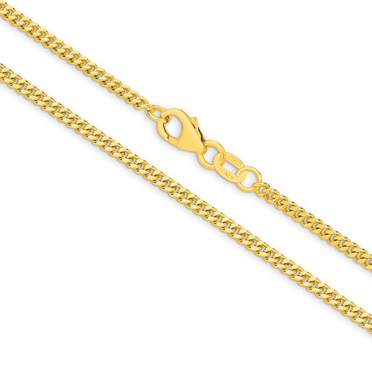 Yellow Gold Diamond Cut Curb Chain