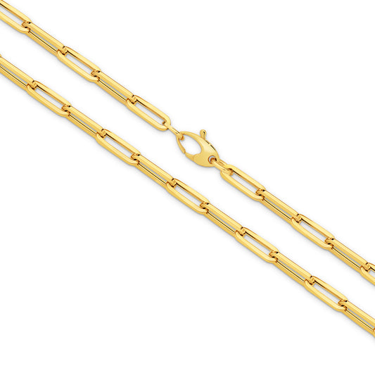 18ct Yellow Gold Paperclip Bracelet