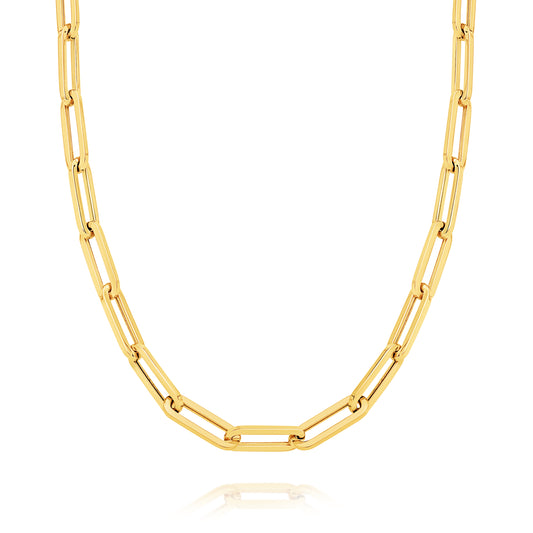 18ct Yellow Gold Paperclip Chain