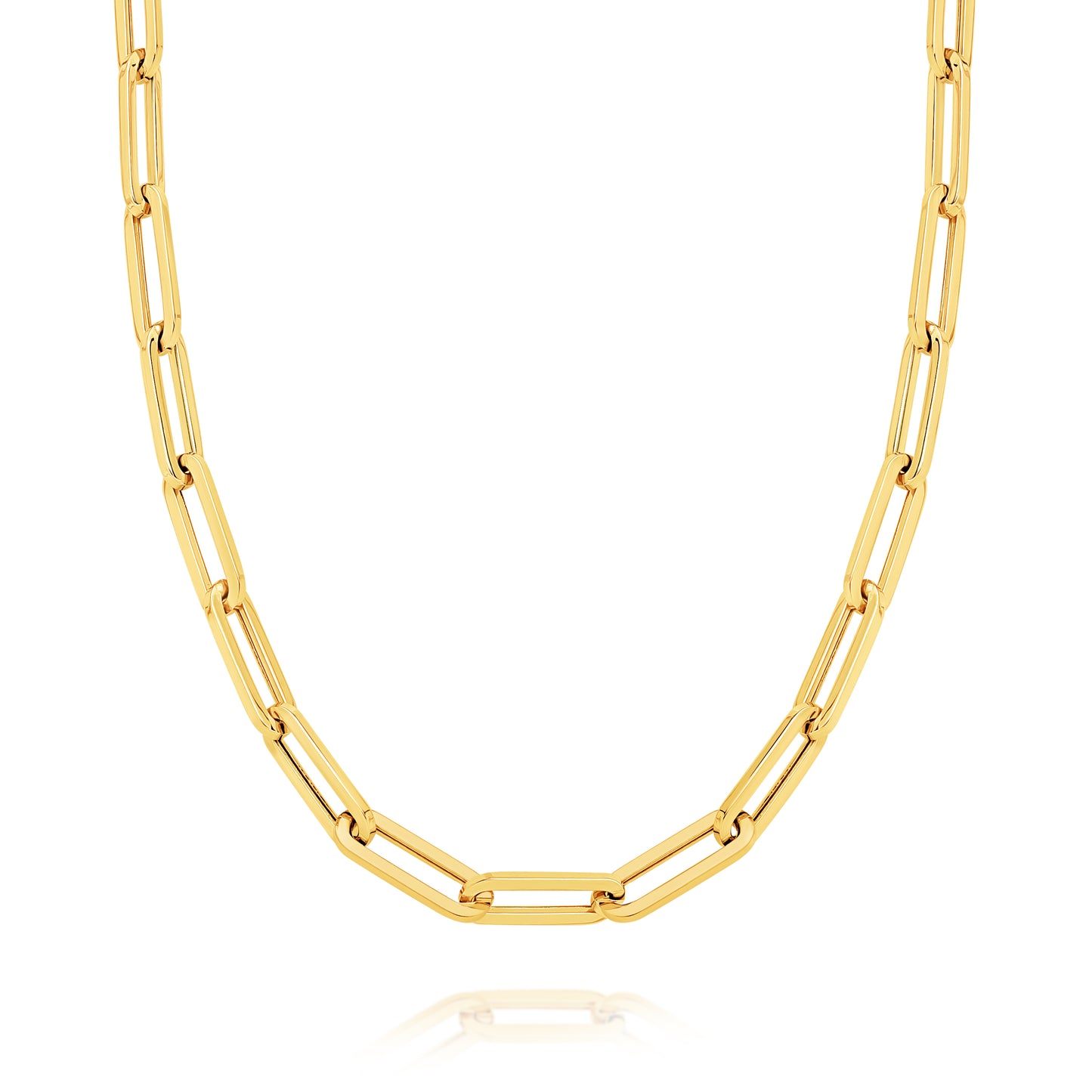 18ct Yellow Gold Paperclip Chain