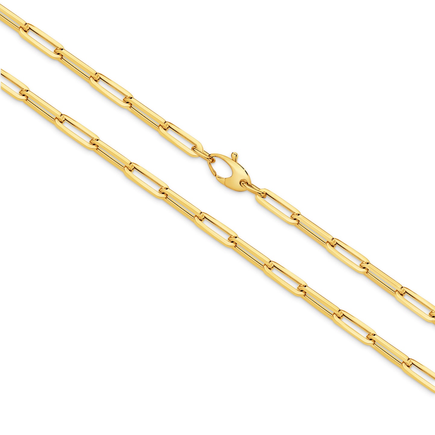 18ct Yellow Gold Paperclip Chain