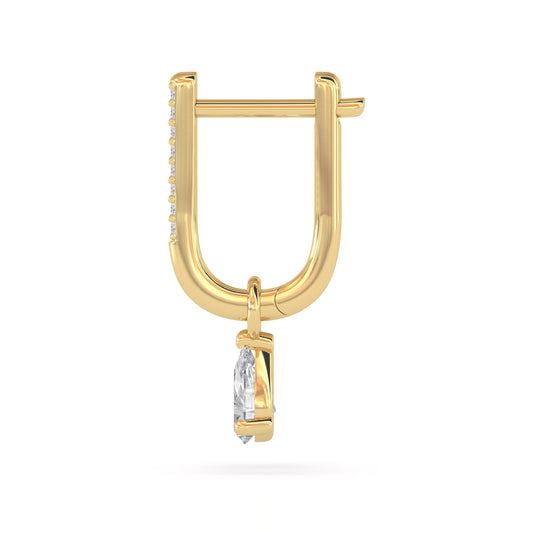 LG Pear Cut Diamond Drop Enhancers - with or without Hoops