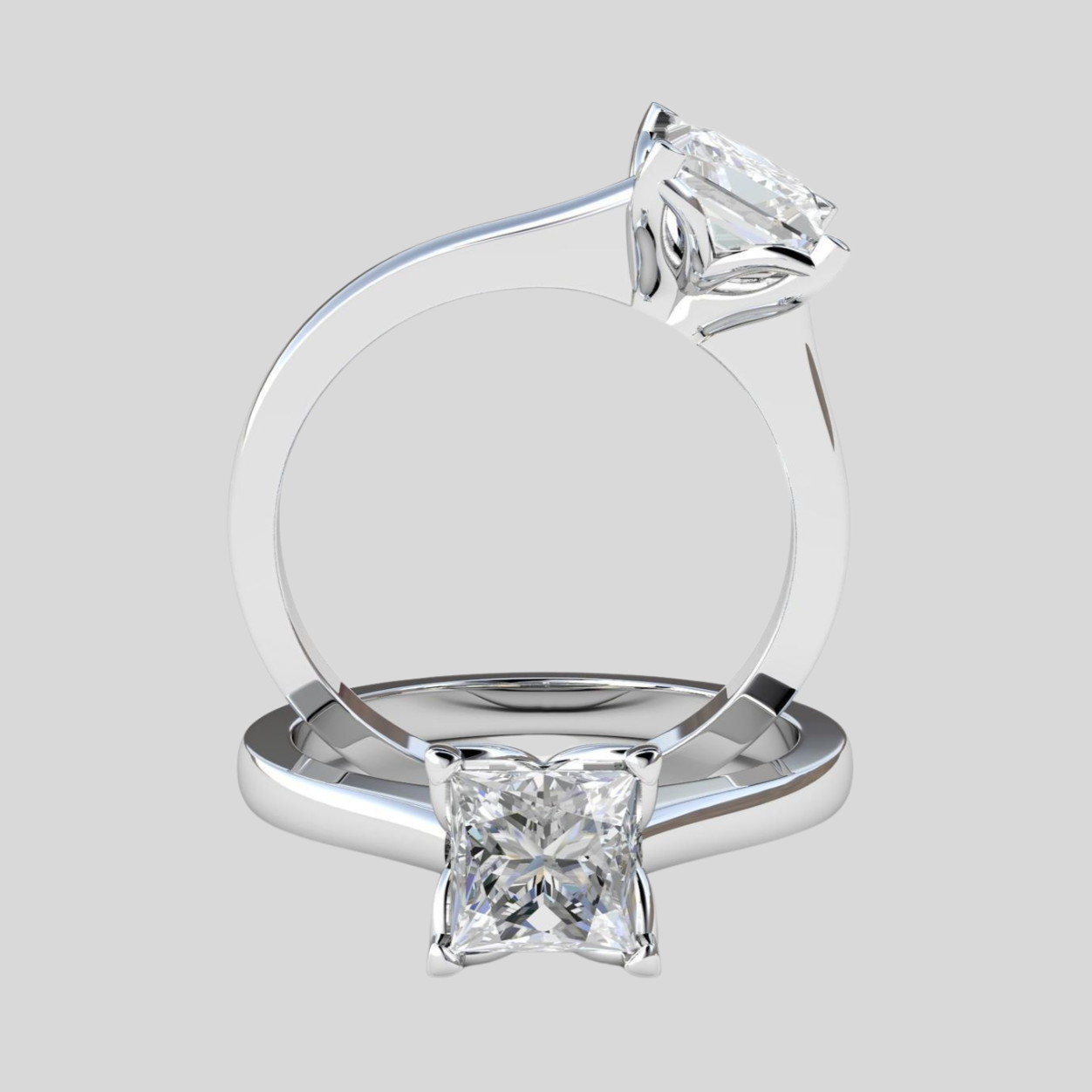 Princess Cut Solitaire