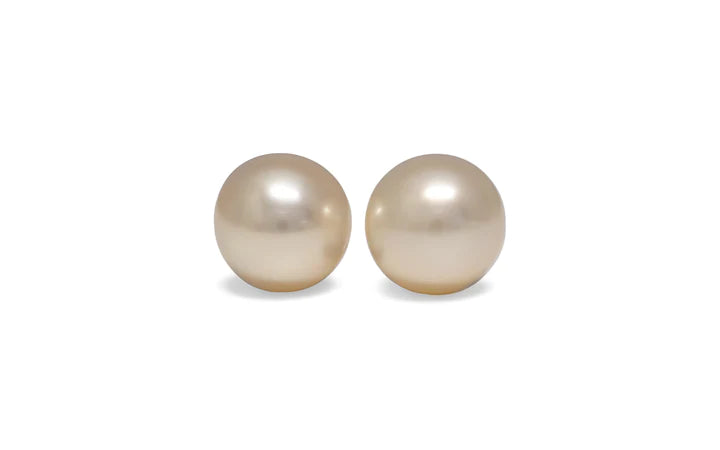 Golden South Sea Pearl Pair 9.5mm