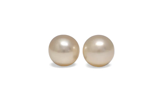 Golden South Sea Pearl Pair 9.5mm