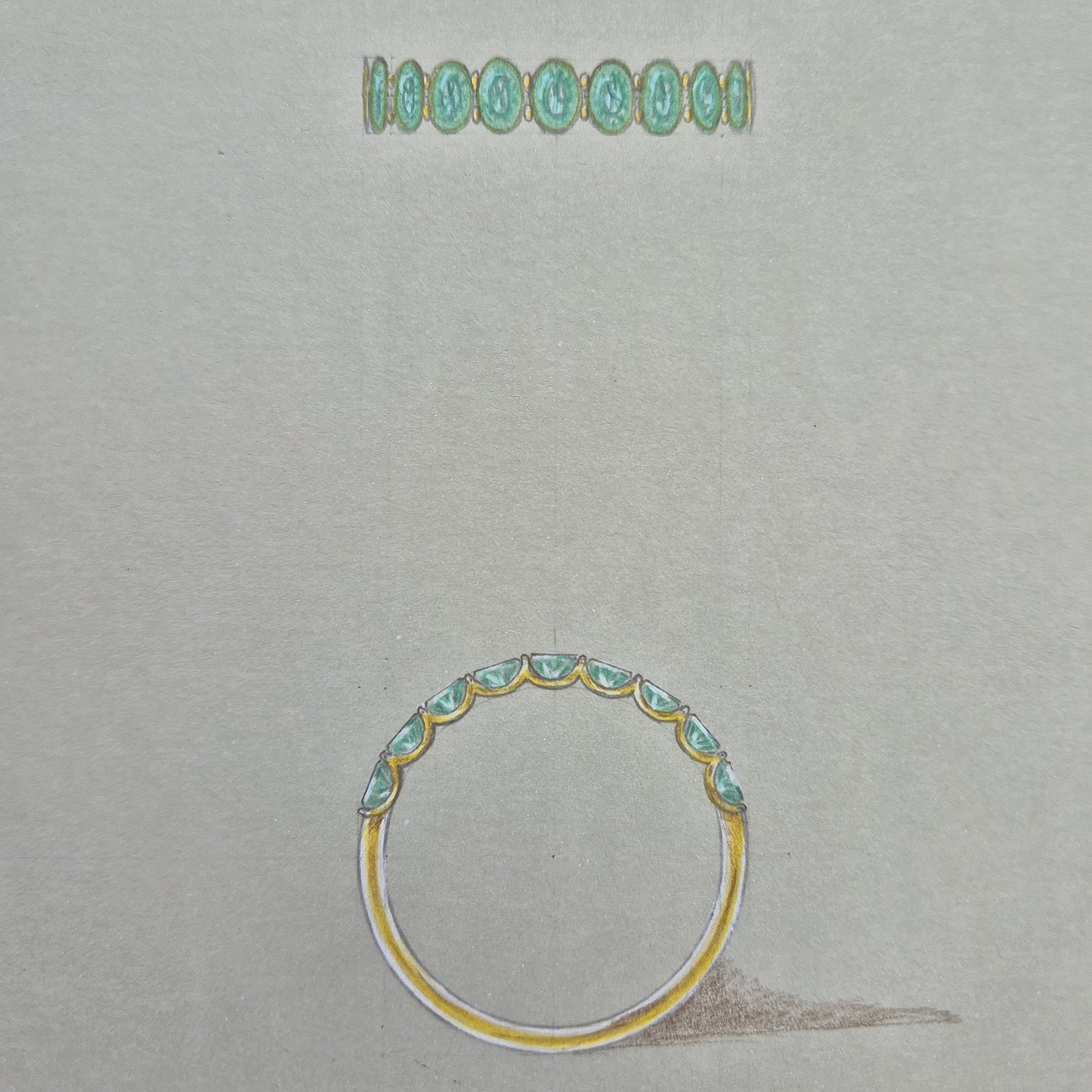 Oval Cut Gemstone Stacker Ring