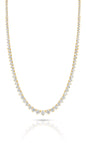 9kt Yellow Gold 14.6ct LG Graduated Riviera Necklace