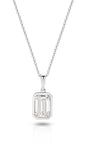 1ct LG Emerald Cut Bezel Pendant