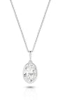 1ct LG Oval Cut Bezel Pendant