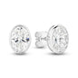 2.8ct LG Oval Cut Bezel Set Stud Earrings