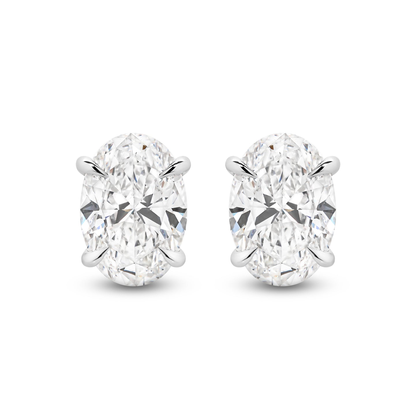 2.8ct LG Oval Cut Stud Earrings