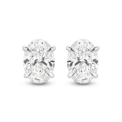 2.8ct LG Oval Cut Stud Earrings