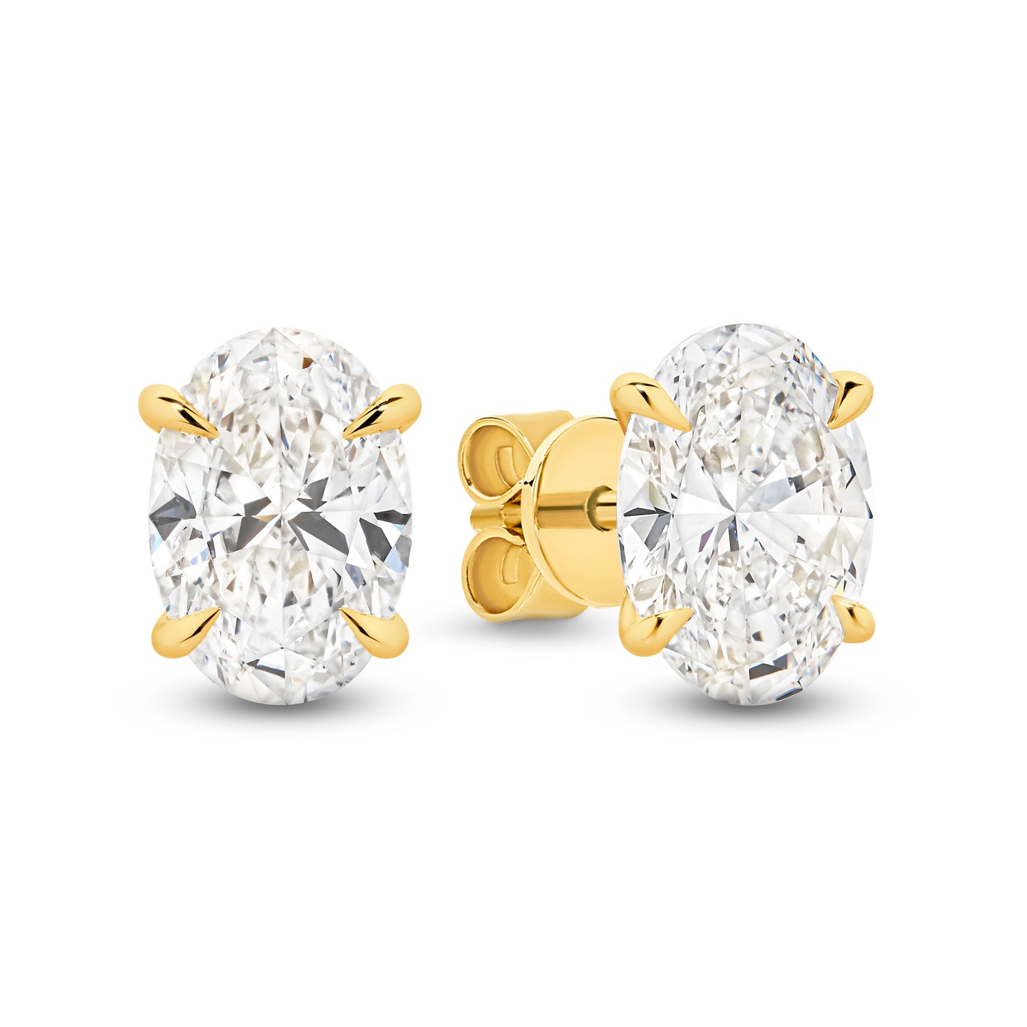 2.8ct LG Oval Cut Stud Earrings
