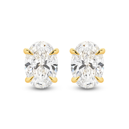 2.8ct LG Oval Cut Stud Earrings