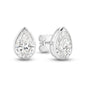 2.9ct LG Pear Cut Bezel Set Stud Earrings
