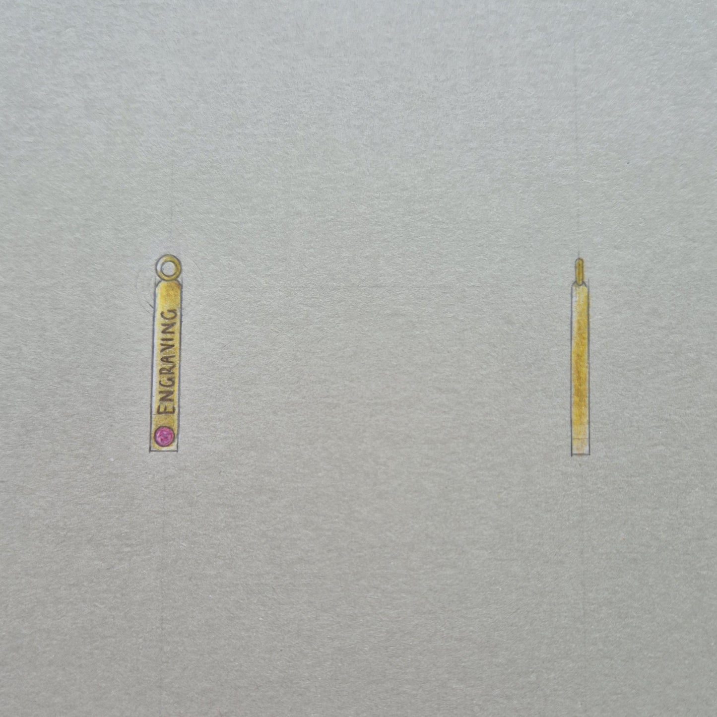 Natural Ruby Drop Enhancers with Engraving of choice