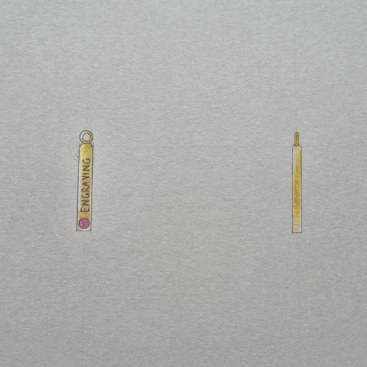 Natural Ruby Drop Enhancers with Engraving of choice