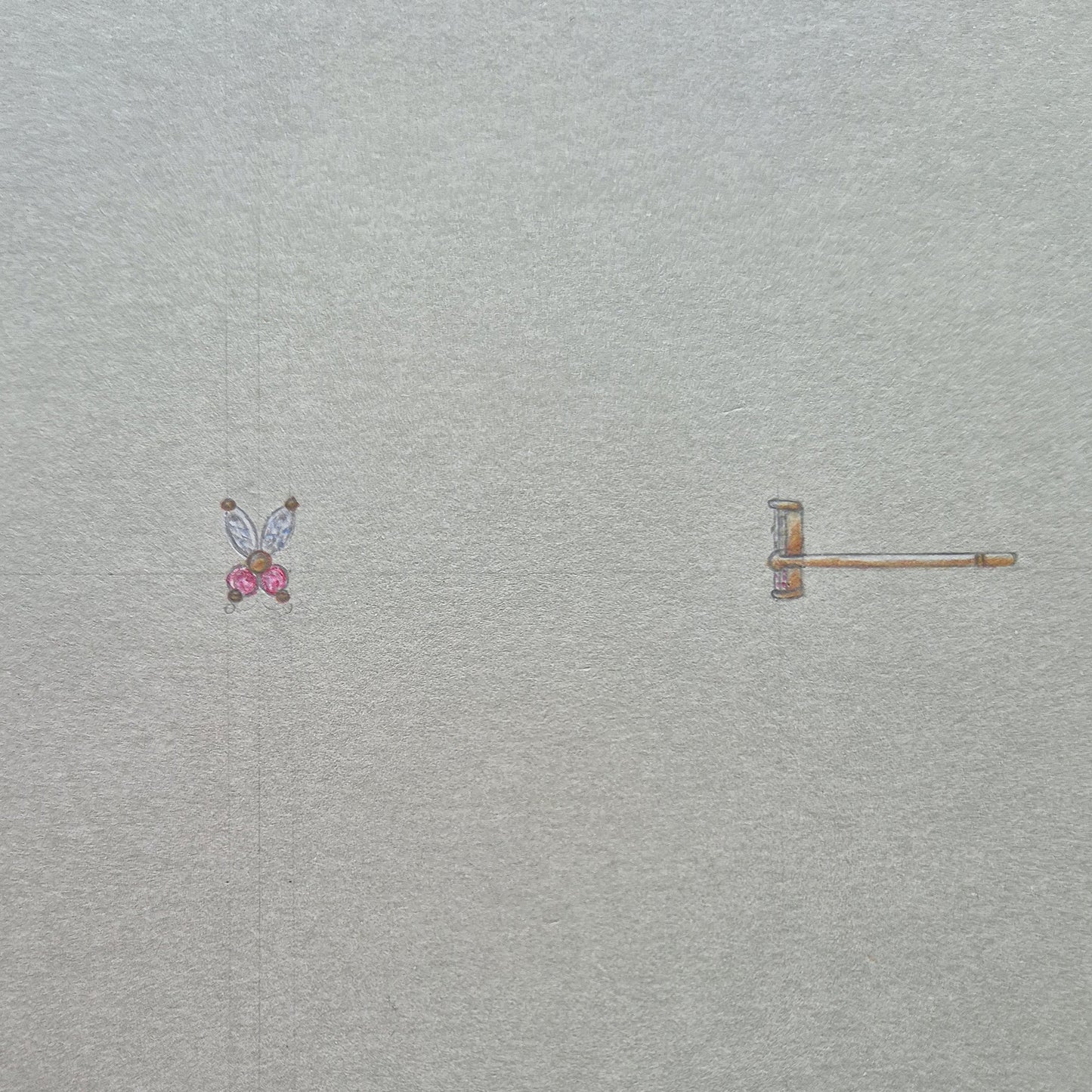 LG Butterfly Stud Earrings inc Butterfly backings