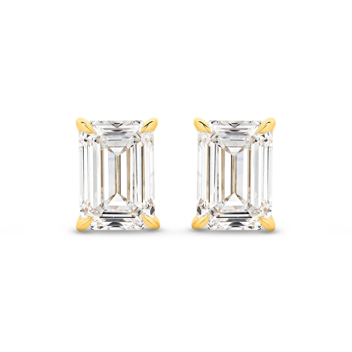 2ct LG Emerald Cut Stud Earrings