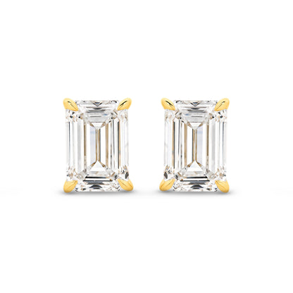 2ct LG Emerald Cut Stud Earrings
