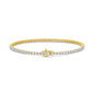 18kt Gold 2ct Natural Round Cut Diamond Tennis Bracelet