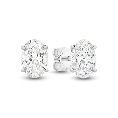 2ct LG Oval Cut Stud Earrings