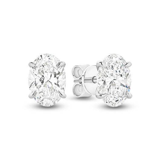 2ct LG Oval Cut Stud Earrings