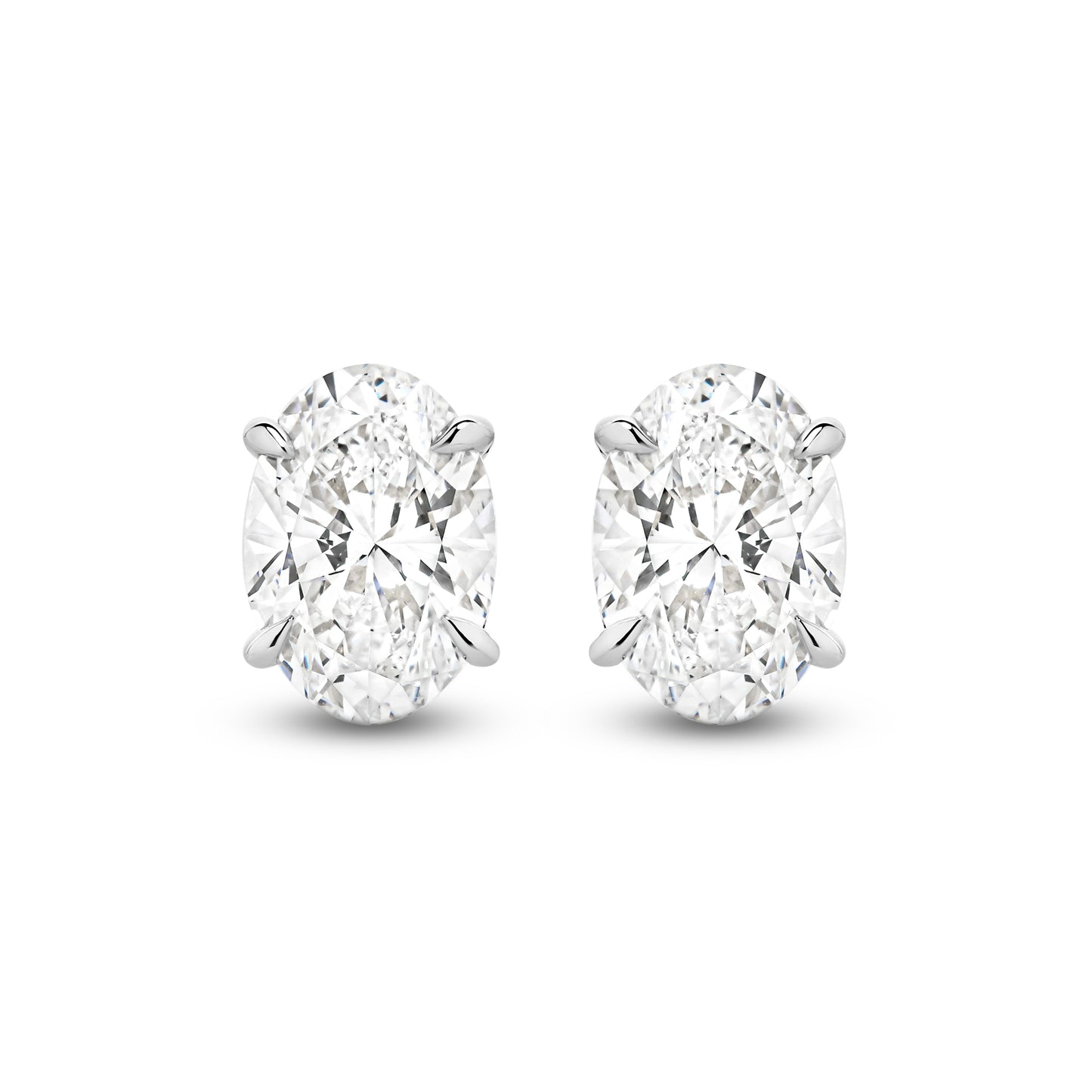 2ct LG Oval Cut Stud Earrings