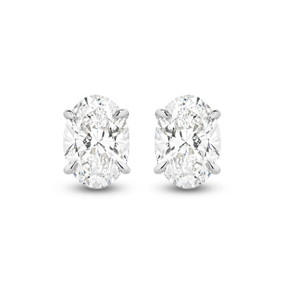2ct LG Oval Cut Stud Earrings