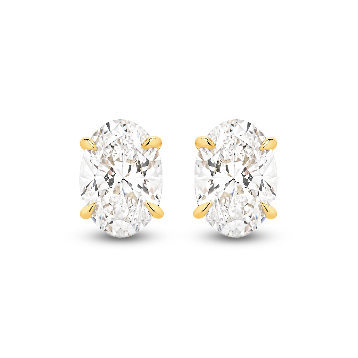 2ct LG Oval Cut Stud Earrings