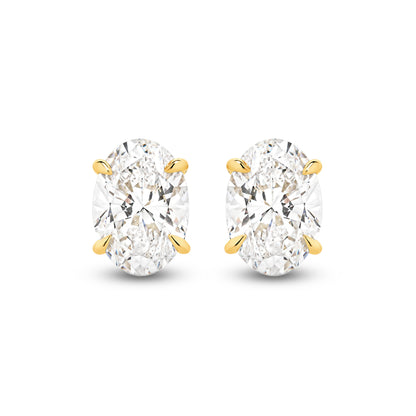 2ct LG Oval Cut Stud Earrings