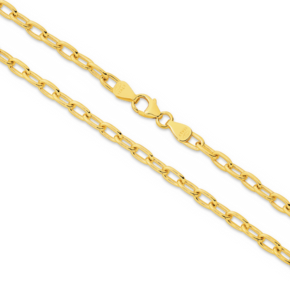 Yellow Gold Paperclip Chain