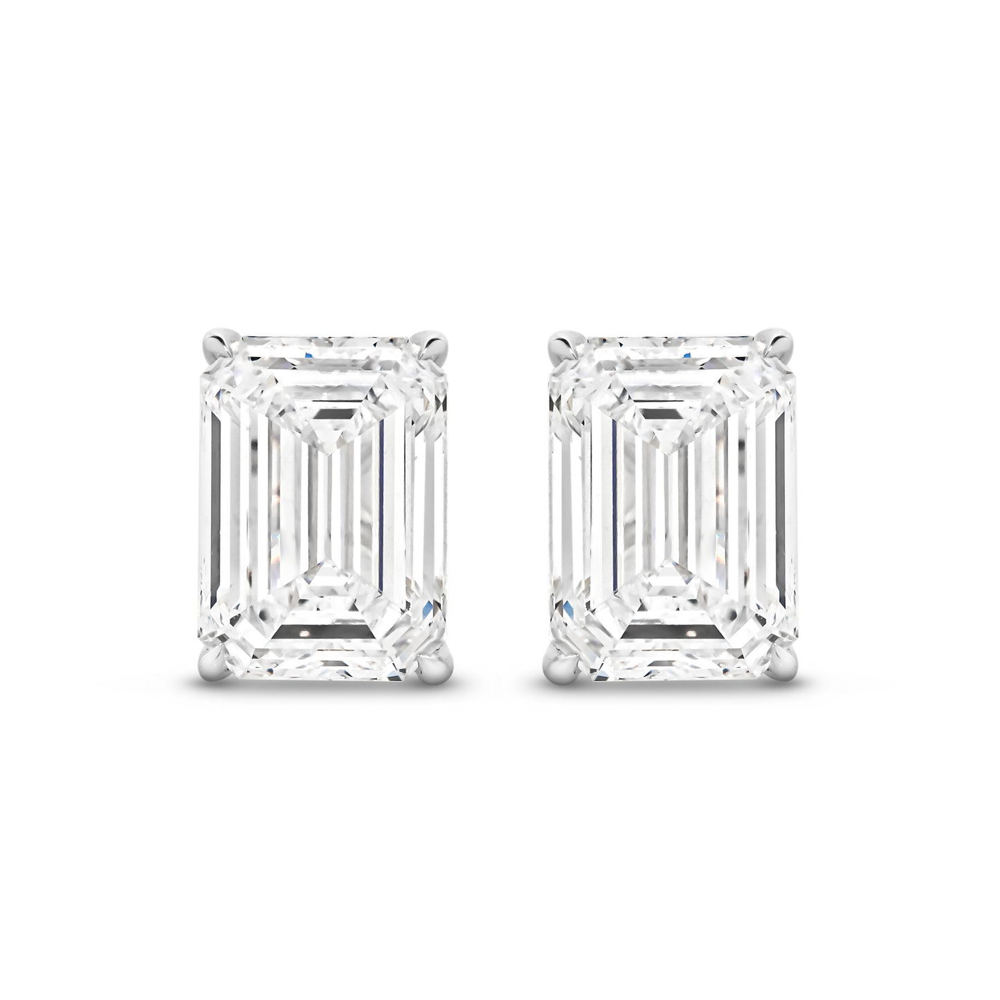 3ct LG Emerald Cut Stud Earrings