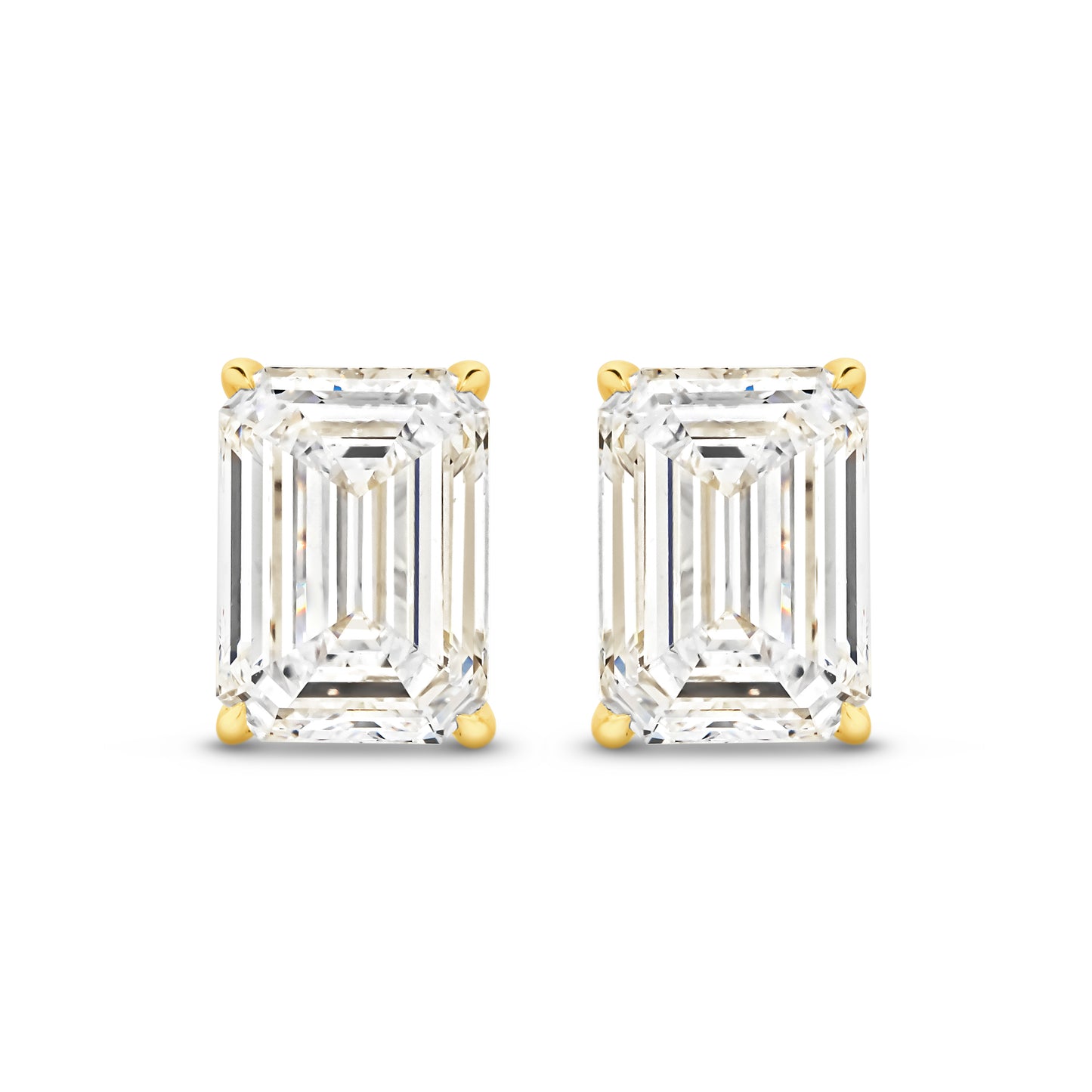 3ct LG Emerald Cut Stud Earrings