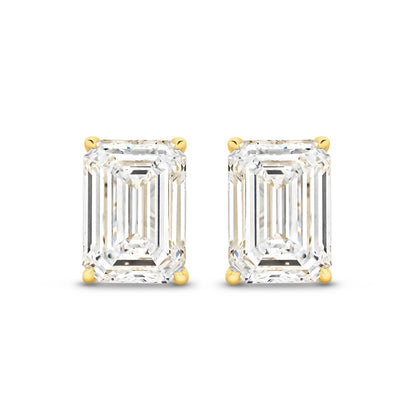 3ct LG Emerald Cut Stud Earrings