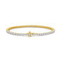 18kt Gold 3ct Natural Round Cut Diamond Tennis Bracelet