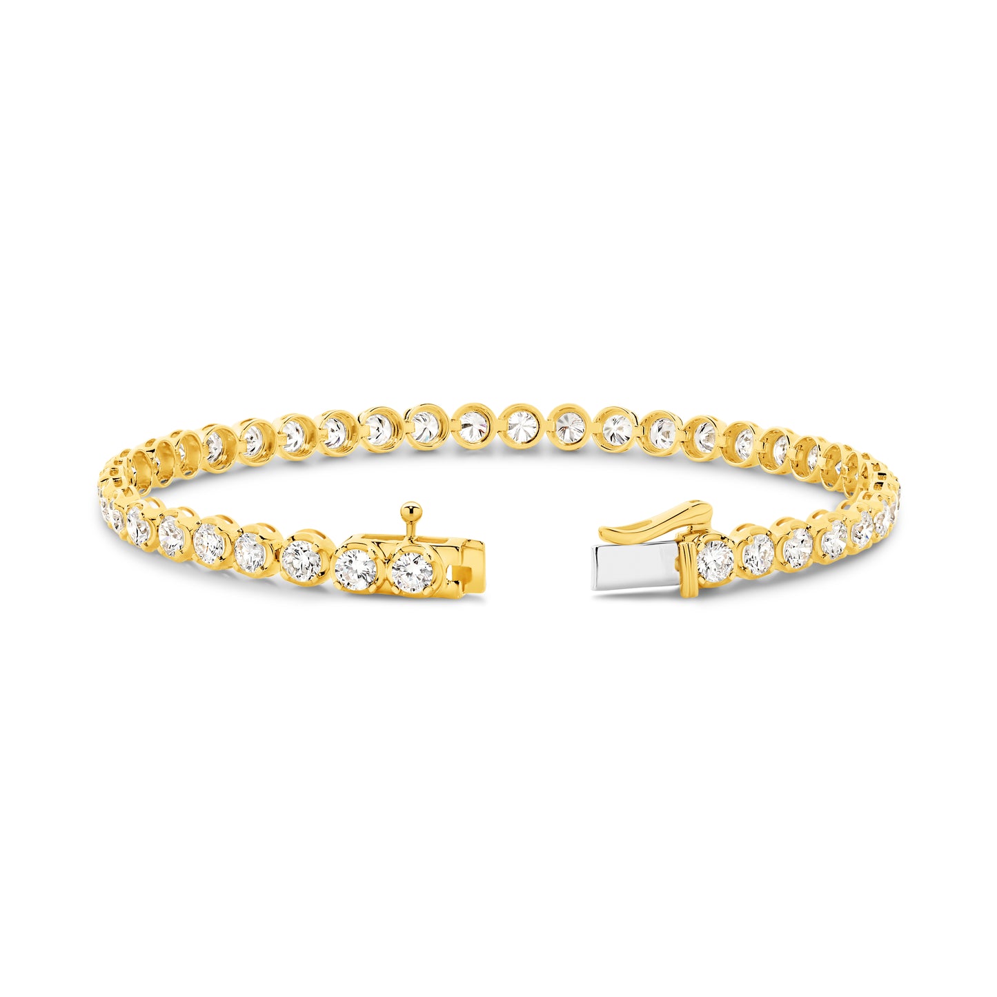 4.9ct Lab-Grown Round Cut Tennis Bracelet