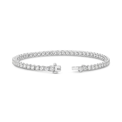 18kt Gold 5ct Natural Round Cut Diamond Tennis Bracelet