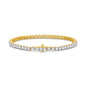 18kt Gold 5ct Natural Round Cut Diamond Tennis Bracelet