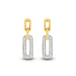 Yellow Gold and White Gold set Drop Earrings