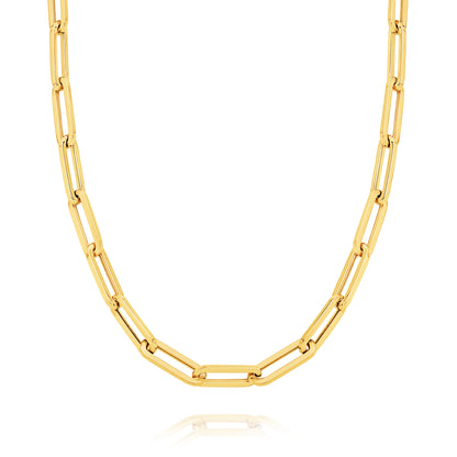 18ct Yellow Gold Paperclip Chain