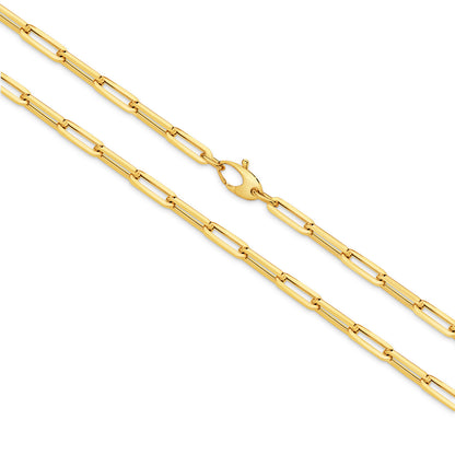 18ct Yellow Gold Paperclip Chain
