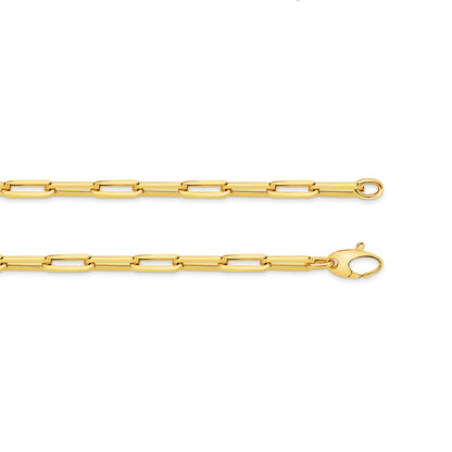 18ct Yellow Gold Paperclip Chain