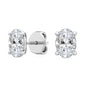18kt Gold Oval Lab Grown Diamond Solitaire Stud Earrings